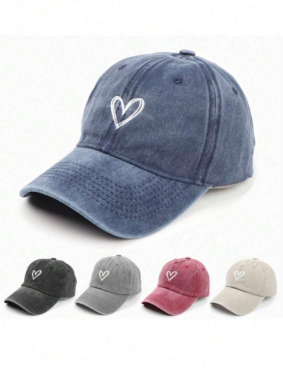 1 Stück Unisex Baseballkappe mit einfarbigem Lässig Stickerei Muster, vielseitiger Polyester Snapback Hut für Outdoor-Aktivitäten und den täglichen Gebrauch