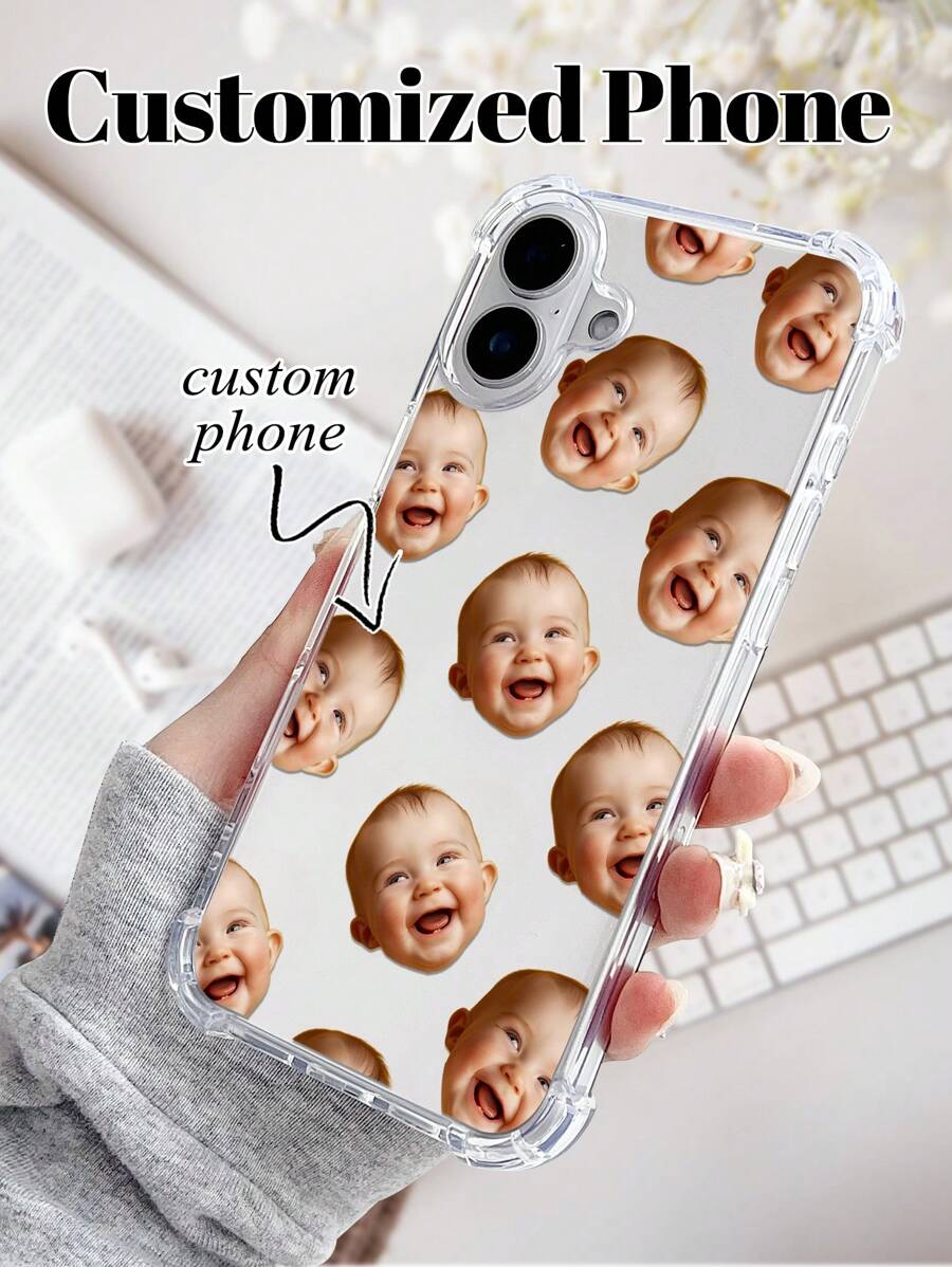 1 pieza Funda de teléfono de cristal personalizada compatible con IPhone 15 Pro Max/ S24 Ultra/Redmi//OnePlus y otros modelos