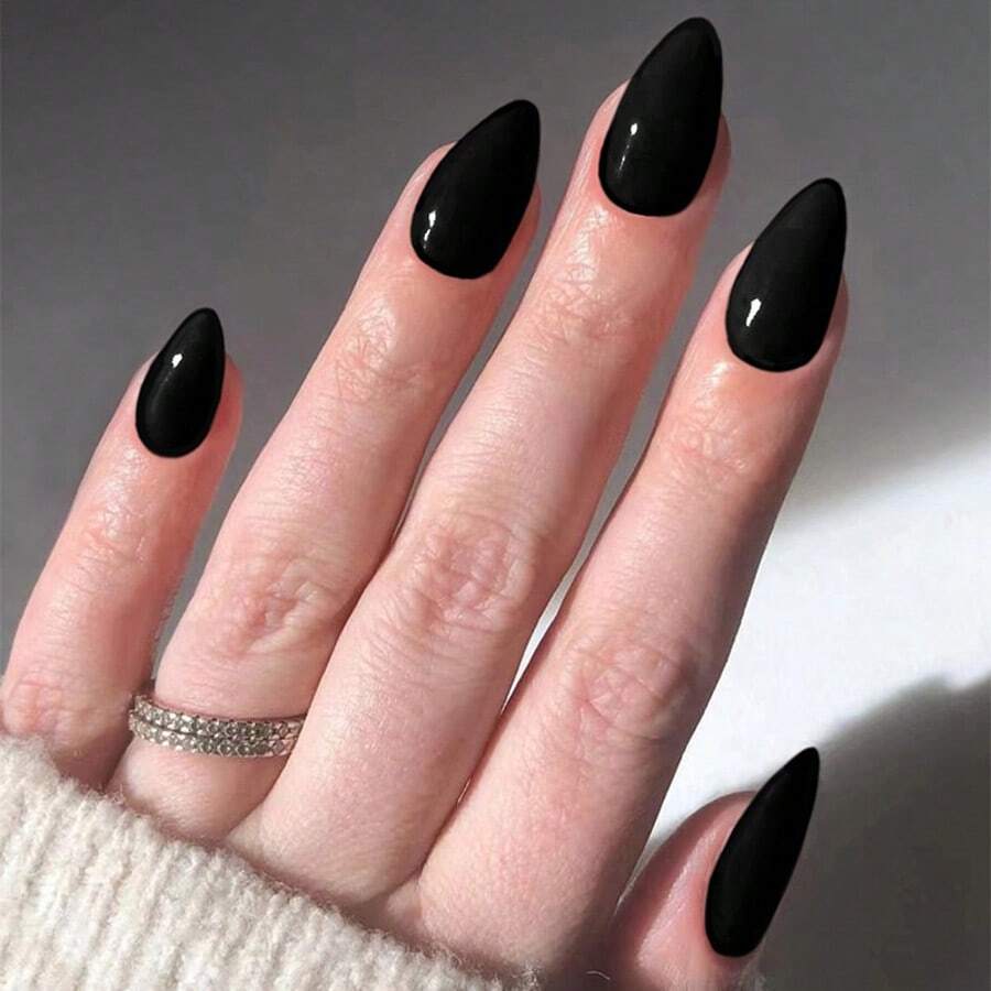 24pcs Wine Red Almond Shaped Press-On Fake Nails, Perfect For Nail Shaping, Elevating Your Style With A Premium Look, Suitable For Women And Girls For Dates, Gatherings, Parties, Celebrations