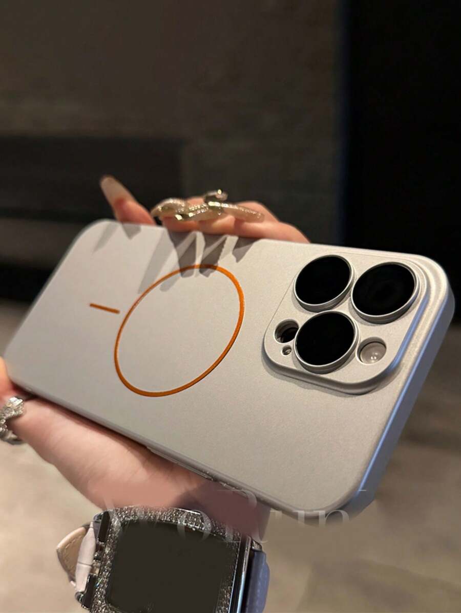 Carcasa de carga inalámbrica de lujo y premium compatible con iPhone 15, 14, 13, 12 Pro Max Plus, con protector de lente y cubierta mate