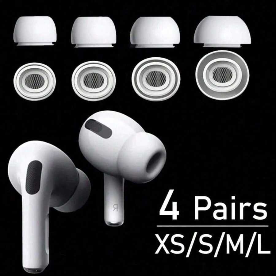 1-4 Pairs Silicone Earphone Tip Compatible With Apple Pro 1 2 Anti-Slip Replacement Earbuds Ear Accessories Soft Silicone Earplugs