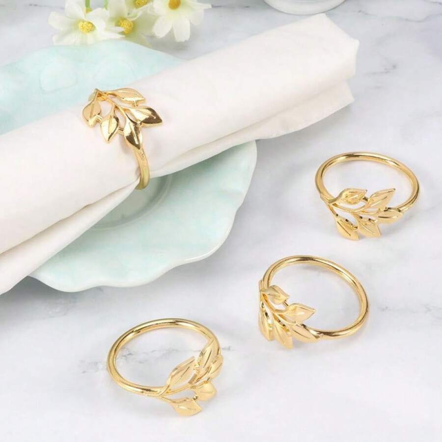 20 piezas de anillos reutilizables para servilletas de color dorado - con bordes lisos, fácil de limpiar, duraderos y versátiles - perfectos para bodas, fiestas, celebraciones, fiestas, decoración de mesa, Eid y otras ocasiones