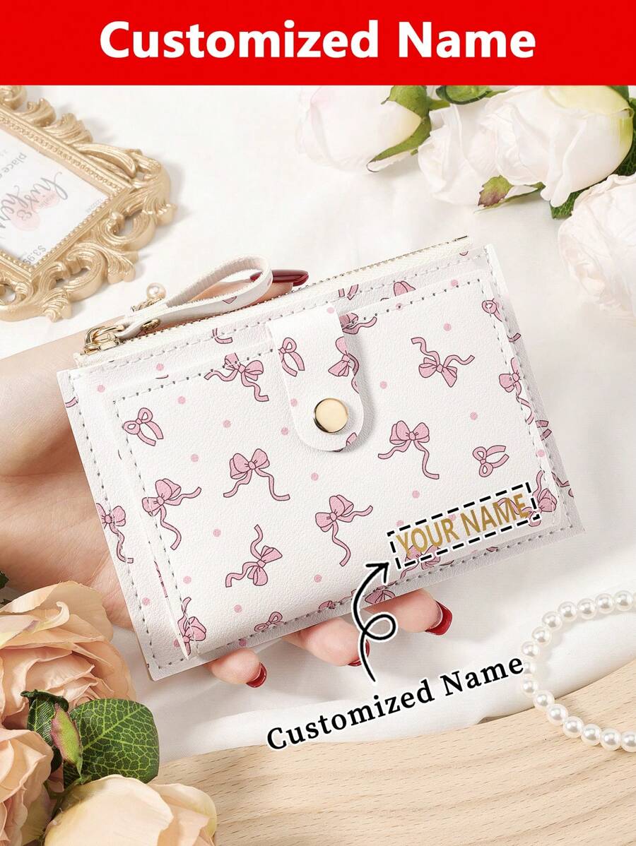 1pc Custom Signature Wallet,Personalized Signature Design Wallet,Custom Signature Wallet,Personalized Wallet With Signature,Custom Signature Wallet,Women's Wallet, Women's Wallet, Women's Handbag, Mini Multi Slot Wallet, Fashionable Coin Short Wallet, Slim Fit Small Wallet, Zipper Bag, Women's Wallet, Women's Small Wallet, Women's Wallet