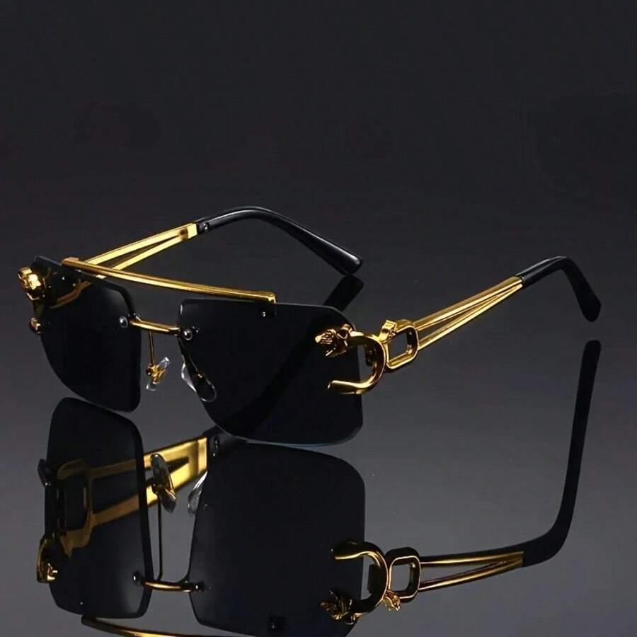 1 pereche unisex pătrat la modă fără ramă margine personalizată leopard ochelari decorativi la modă