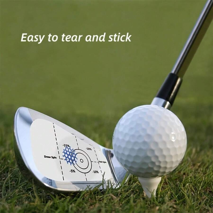 25 Sheets,3 In 1 Golf Training Assistance Ball Patches, Golf Impact Label Tape, Golf Impact Stickers, Easy To Peel Off And Stick On