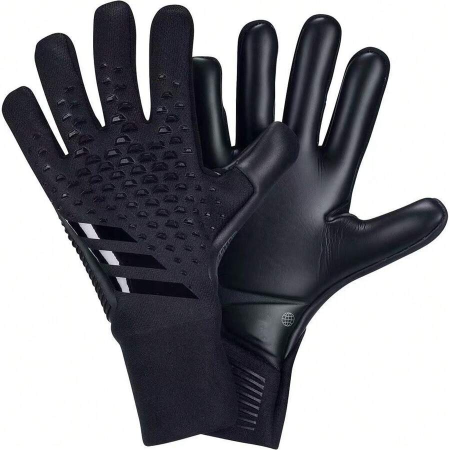 1 par de guantes de portero de fútbol, guantes protectores de dedos para partido de fútbol, antideslizantes, transpirables, suaves y resistentes al desgaste para entrenamiento