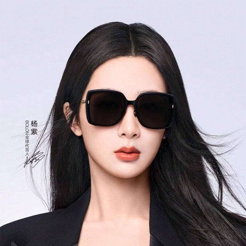Bolon Sommer-Cateye-Sonnenbrille für Damen, quadratischer Metallrahmen, polarisierte Sonnenbrille, Blendschutz für das Autofahren im Freien, lässt Ihr Gesicht schlanker und kleiner aussehen, gleiche Sonnenbrillen-Accessoires wie Prominente BL5091