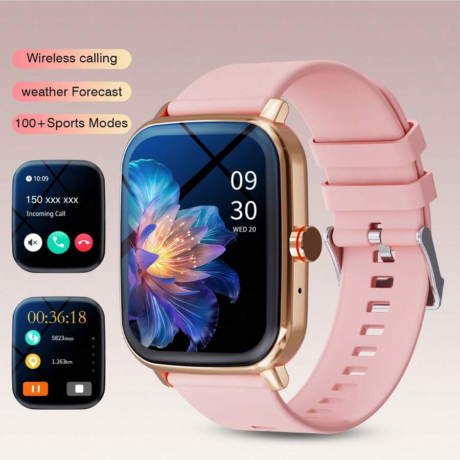 Waterproof Smart Watch, Wireless Calling /Dial, Multi -Sport Mode, Calling Reminder And Rejection, SMS Reminder, Custom Wallpaper,For IPhone/Andriod