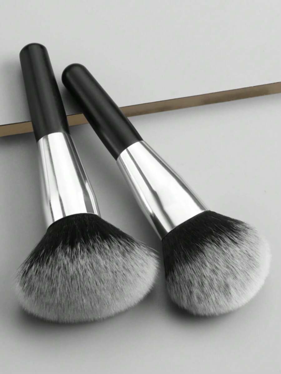 2 Peças Conjunto de Pincéis de Maquiagem Multiuso, Incluindo Pincéis de Pó e Blush, Adequado como Presente