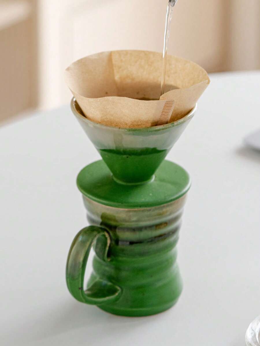1pc Reusable Ceramic Coffee Filter, Multiple Colors Available, Easy To Clean, Fast Filtering Speed, Suitable For Home And Office Use, Coffee Filter Funnel Back To School