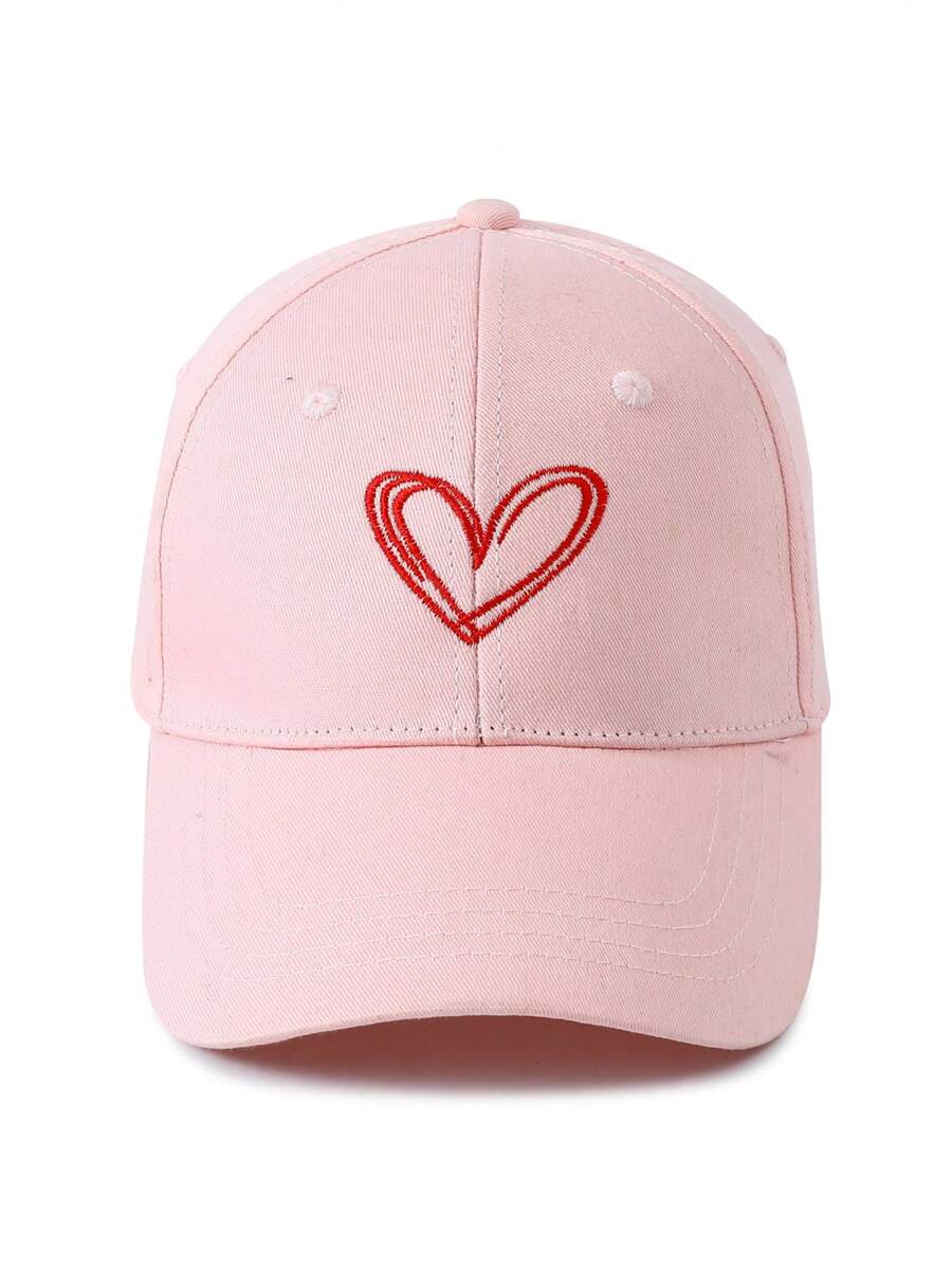 1 Stück Unisex Valentinstag limitierte Auflage Baseball Cap mit Herz-Stickerei, geeignet für alle Jahreszeiten