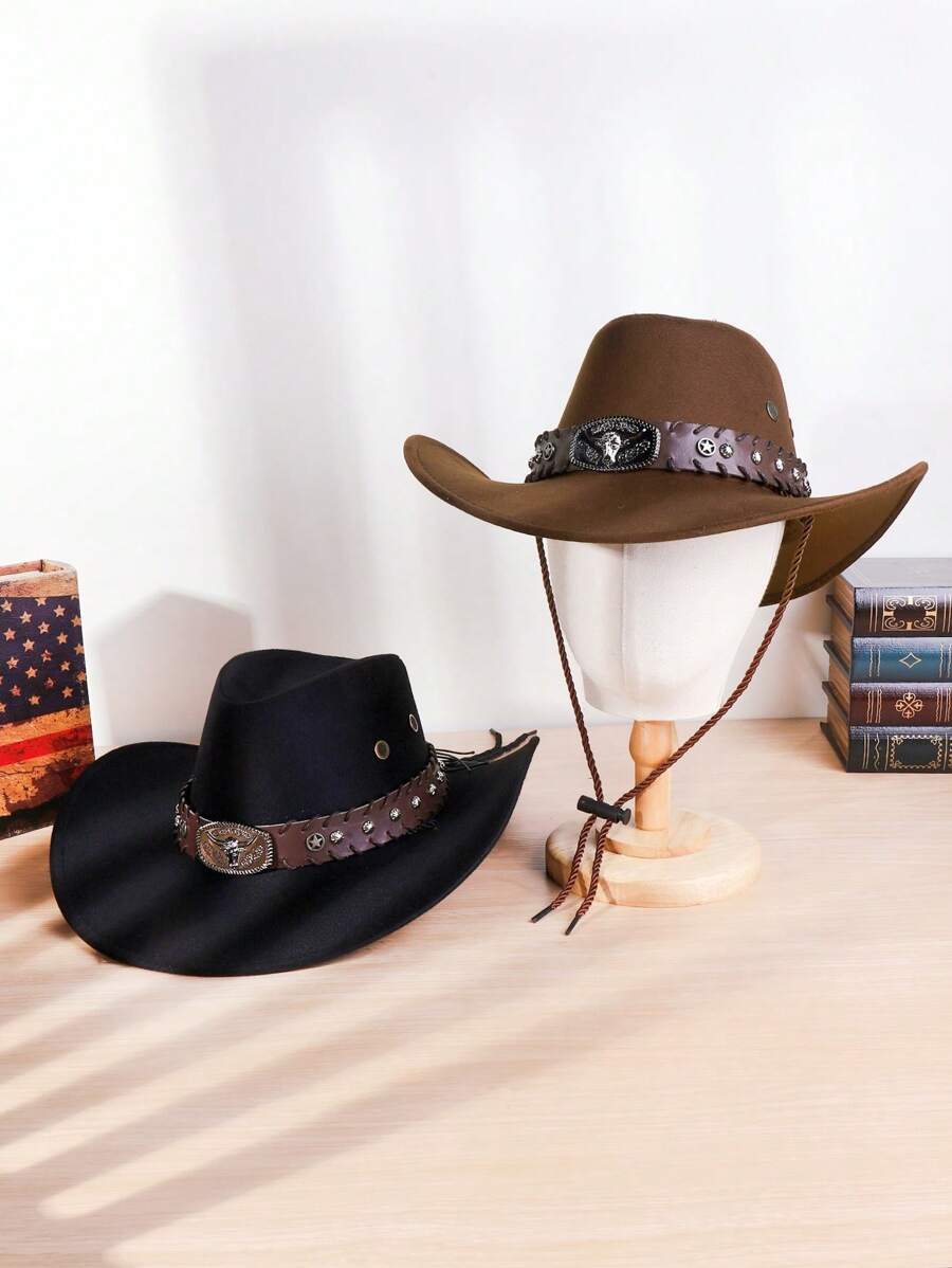 Chapeau haut-de-forme unisexe en métal, décoratif et décontracté, élégant et à la mode, idéal pour les voyages, les fêtes, les soirées western et le quotidien.