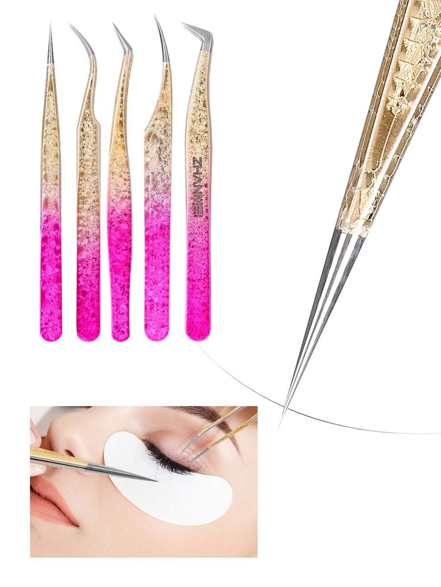 4pcs/Set Stainless Steel Facial Hair Removal Tool Kit, Low-Allergenic Eyebrow Grooming Tools For Removing Facial Hair, Ingrown Hair, Thorns, Blackheads And Ticks, Tweezer Tools
