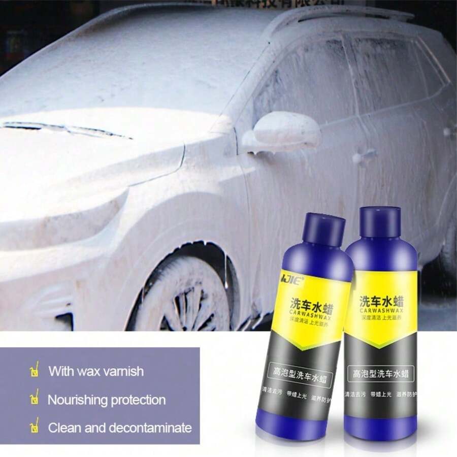 HGKJ 100ml hochschäumendes Auto-Wasch-Wachs-Flüssigkeit für gründliche Reinigung, Pflege und Schutz für Autopflege-Produkte