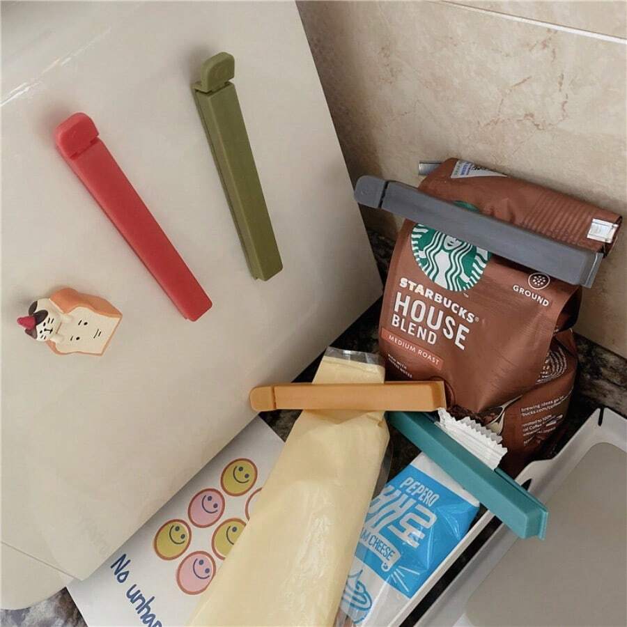5 Pcs Food Bag Clip - A Magical Tool For Moisture Prevention Of Snacks, Insect Proof Rice And Flour, And Preservation Of Sauces, Increasing Kitchen Cleanliness By 300%!