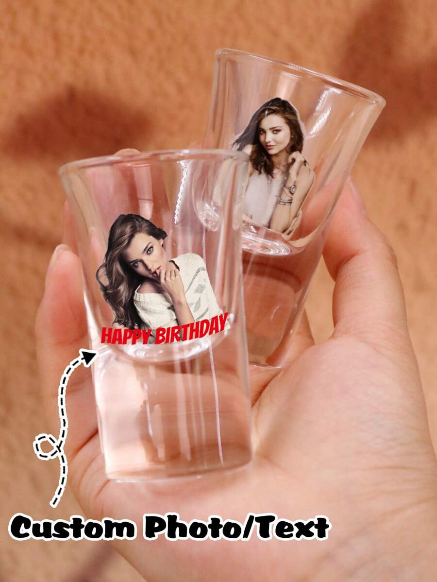 Verres à shot personnalisés avec photo/texte, verres à shot en verre personnalisables, verres à shot personnalisables en vrac, verres à shot personnalisables avec image, tasse en verre, cadeaux de mariage, cadeaux d'anniversaire, enterrements de vie de jeune fille, dîners familiaux, faciles à nettoyer, raffinés, haute qualité, convient pour papa, maman, collègues, famille, amis, cadeaux uniques