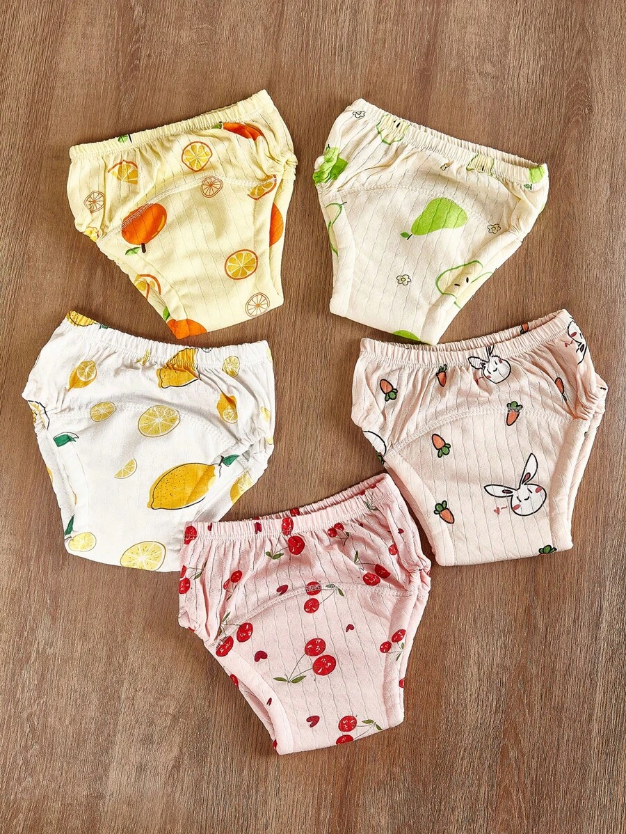1 pezzo/3 pezzi di Pannolini di addestramento per bambini riutilizzabili, inserti lavabili per pannolini, biancheria intima per l'addestramento al vasino per neonati, fodera per pannolini traspirante (il motivo floreale non è fisso, design floreale casuale)