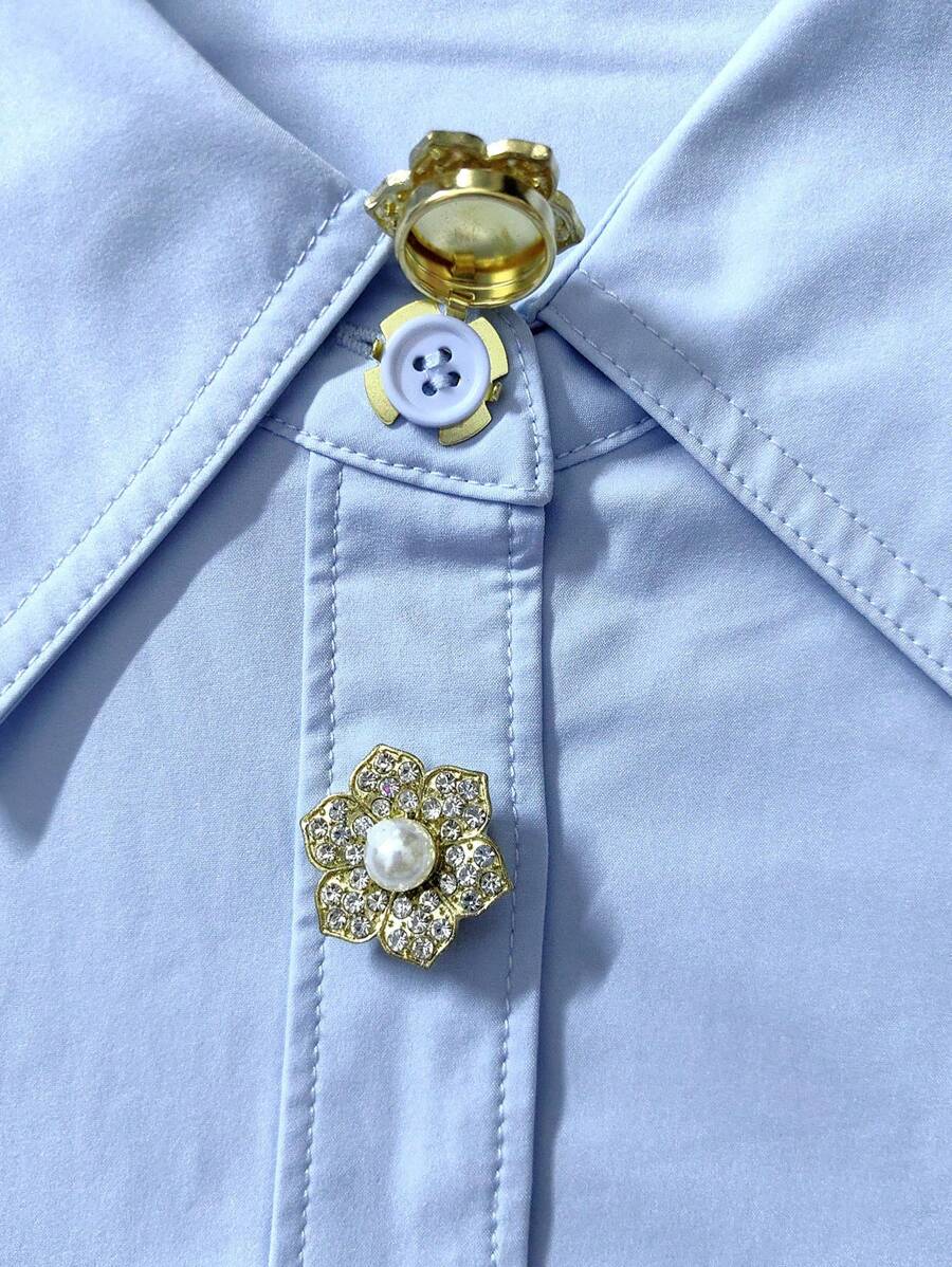 2pcs Button Cover For Shirt Flower Shape Cufflinks Covers Flower Sleeve Button Clip On Button For Dress Wedding Tux Decoration Button Clothing Accessories Gifts
