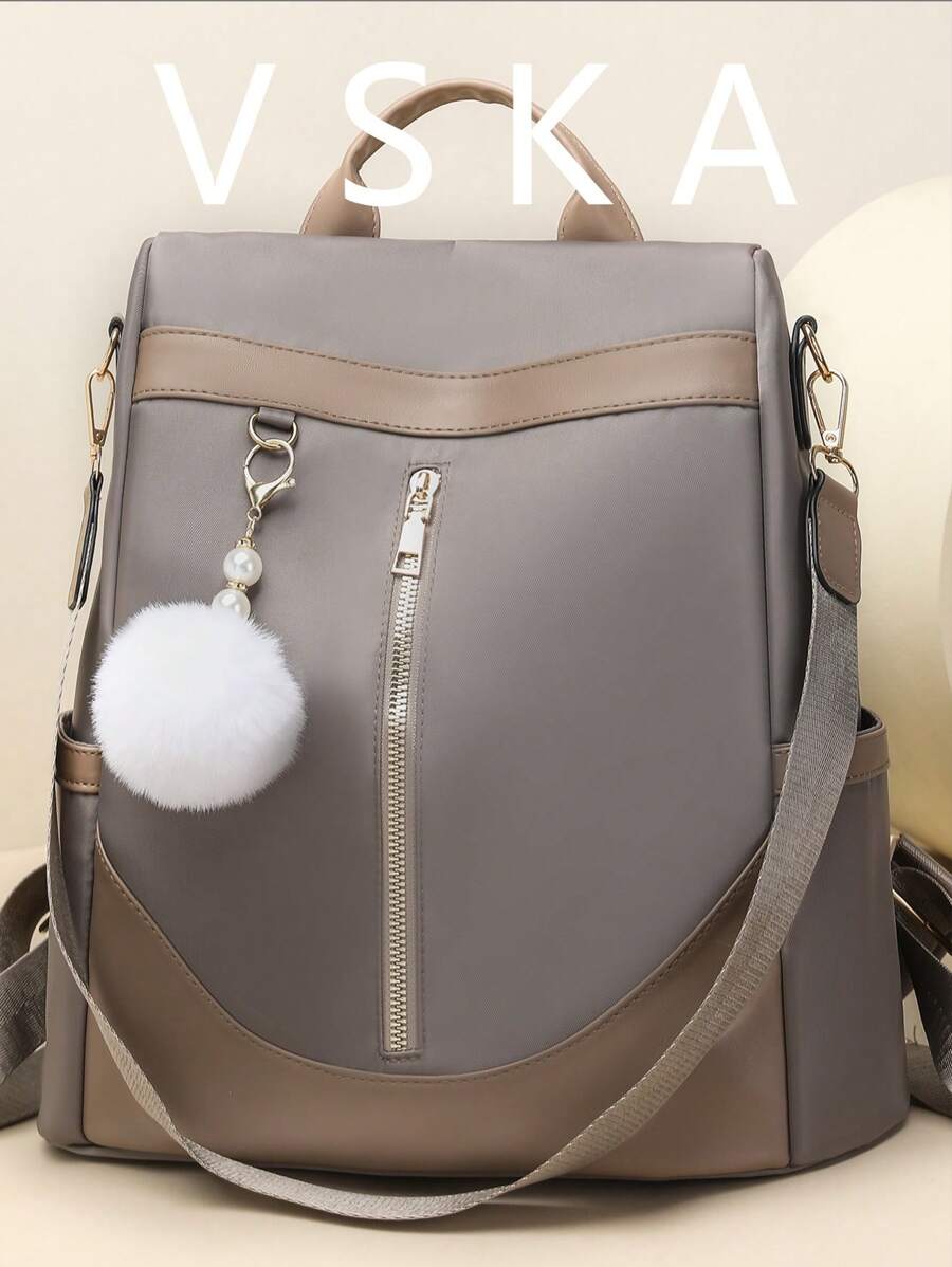 Fashionable And Women's Student Backpack, Latest Style, Exquisite And Sweet, Simple And Casual, Personalized, Large Capacity, Travel, Commuting, Office Work, Multi-Purpose, Shoulder Bag, Can Be Worn Cross-Body