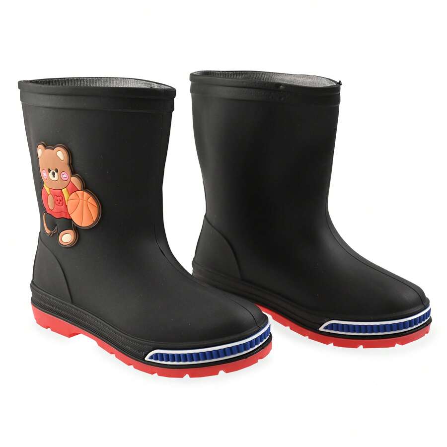 Bota de Lluvia Para Niño Niña Niños Con Dibujos Animados Impermeable Suela Antideslizante Para Actividades al aire Libre y Escolar Cómodos Ligeros Puntera Con Diseño Colores Bonitos