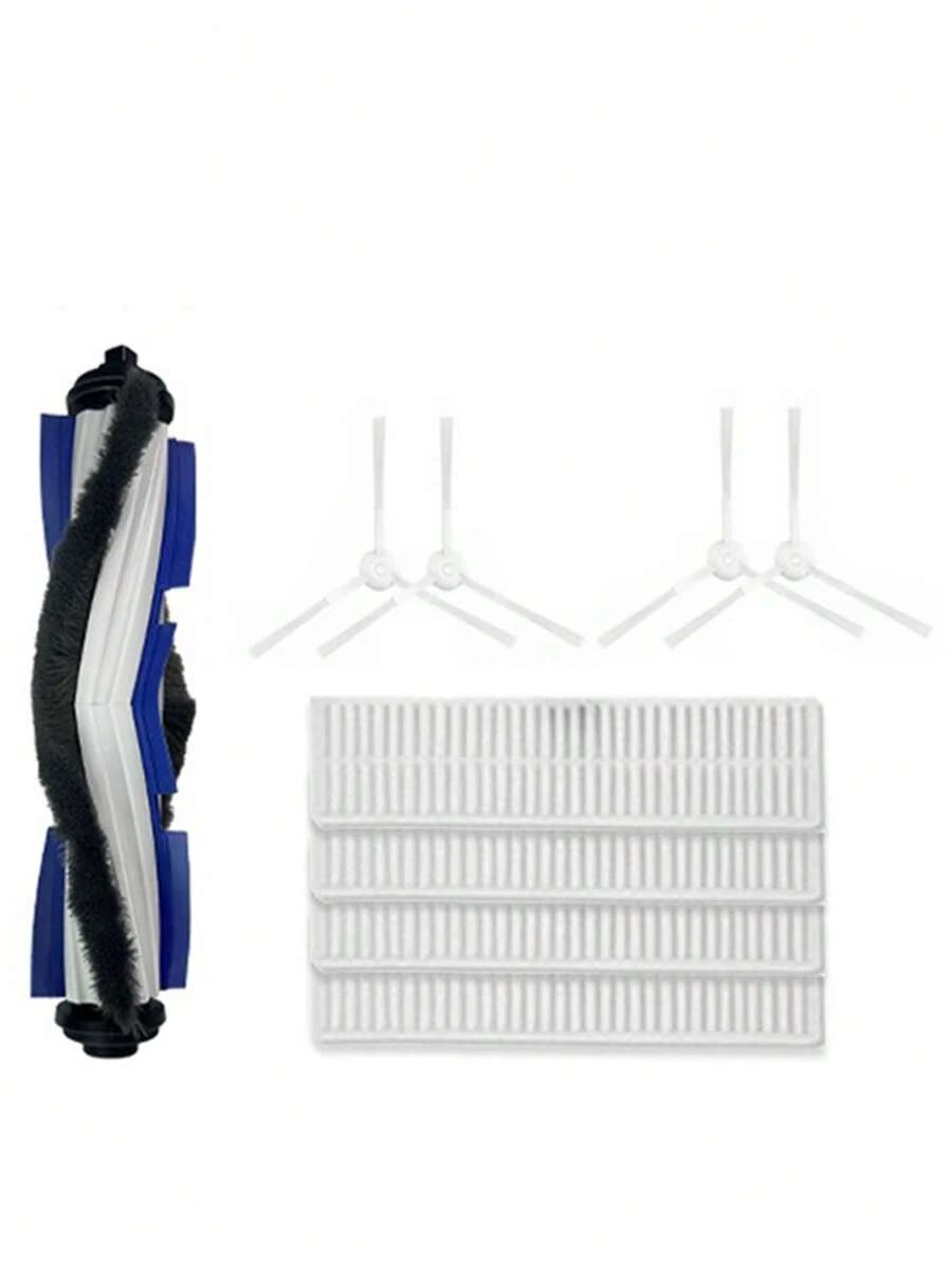 Suitable For Tefal Explorer Serie 60 RR7455 RR7447WH Sweeping Robot Vacuum Cleaner Spare Parts Accessories Include: 1*Main Brush 4*Side Brush 4* Filter
