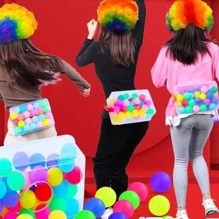 Juego de bolas de equilibrio - Juego divertido para exteriores e interiores para familia, boda, aniversario, cumpleaños y fiesta de verano, incluye bolas de colores aleatorios