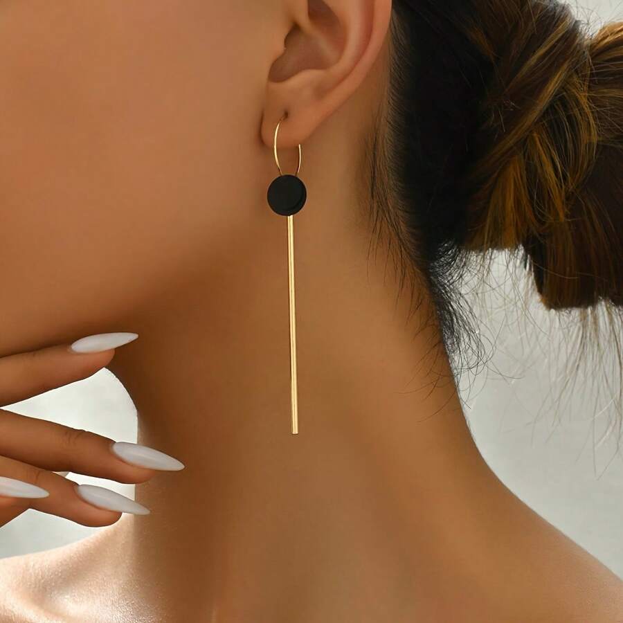 Modische luxuriöse lange Quasten Kreis-Hängeohrringe, geeignet als Geschenk für Frauen, für den Urlaub und den täglichen Gebrauch