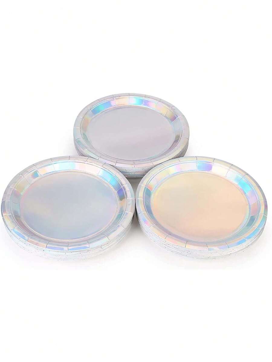 10 piezas - Capacidad para 10 invitados Platos de papel con diseño láser Suministros para fiestas Plato redondo para cena Vajilla Celebración de días festivos Fiesta de cumpleaños Banquete Vajilla desechable Celebración familiar y reunión Camping Fiesta de té Boda Regalo de cumpleaños Día de San Valentín Fiesta en casa u oficina Día de Acción de Gracias Artesanía exquisita Combinación de moda Día de San Patricio Decoración de Pascua Día de San Valentín