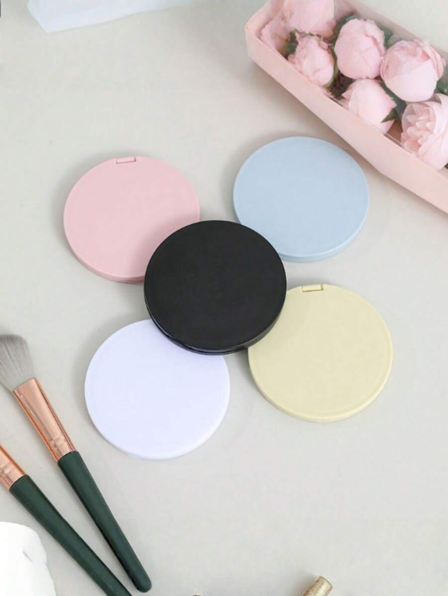Set de 3 espejos compactos y plegables, con tapa de doble cara tipo plegable, espejo de maquillaje redondo DIY, adecuado para dormitorios escolares, suministros de regreso a la escuela, decoración escolar, sorpresas escolares, decoración de dormitorios