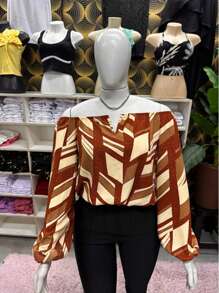 Marrom Estampada