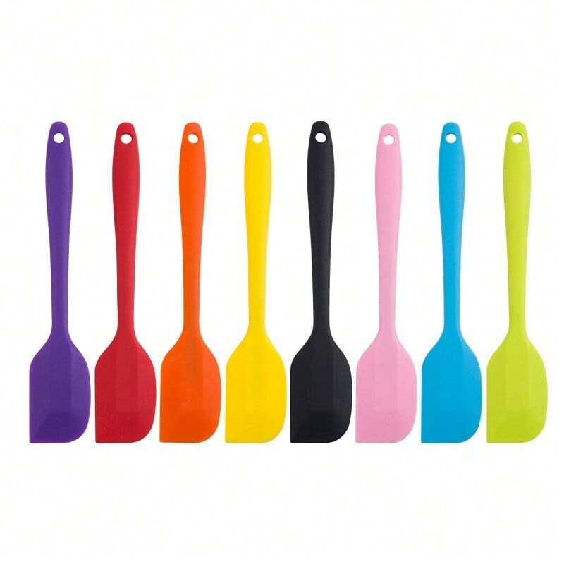 1 Stück Premium Silikon Spatel Set - Antihaftbeschichtet, Hitzebeständiges Küchenutensil für Kochen, Backen, Wenden - Spülmaschinenfest - für Hobbyköche & Bäcker - perfekt für den täglichen Gebrauch & als Geschenk - Zufallsfarbe