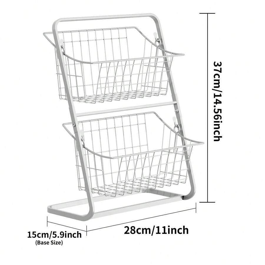Fruit Basket,,Vegetable Basket,Kitchen Countertop Storage Basket,Wire Removable Storage Rack,Spices And Snack Racks