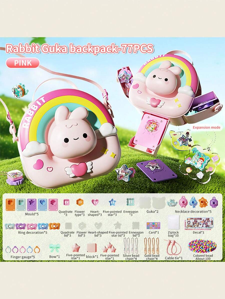 Hasbro Sac à dos Guka Magic Bunny DIY pour enfants – Sac élégant et interchangeable pour jeux d'enfants, école, voyages, récréation et cadeau d'anniversaire