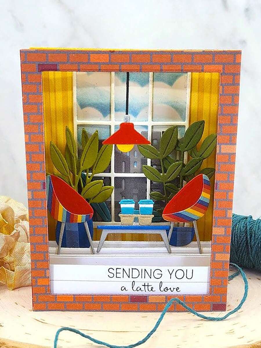 1 Pack Window Style Thin Cutting Mold Handmade DIY Cutting Mold Scrapbook Background Decoration Embossing Template Album Holiday Card Making