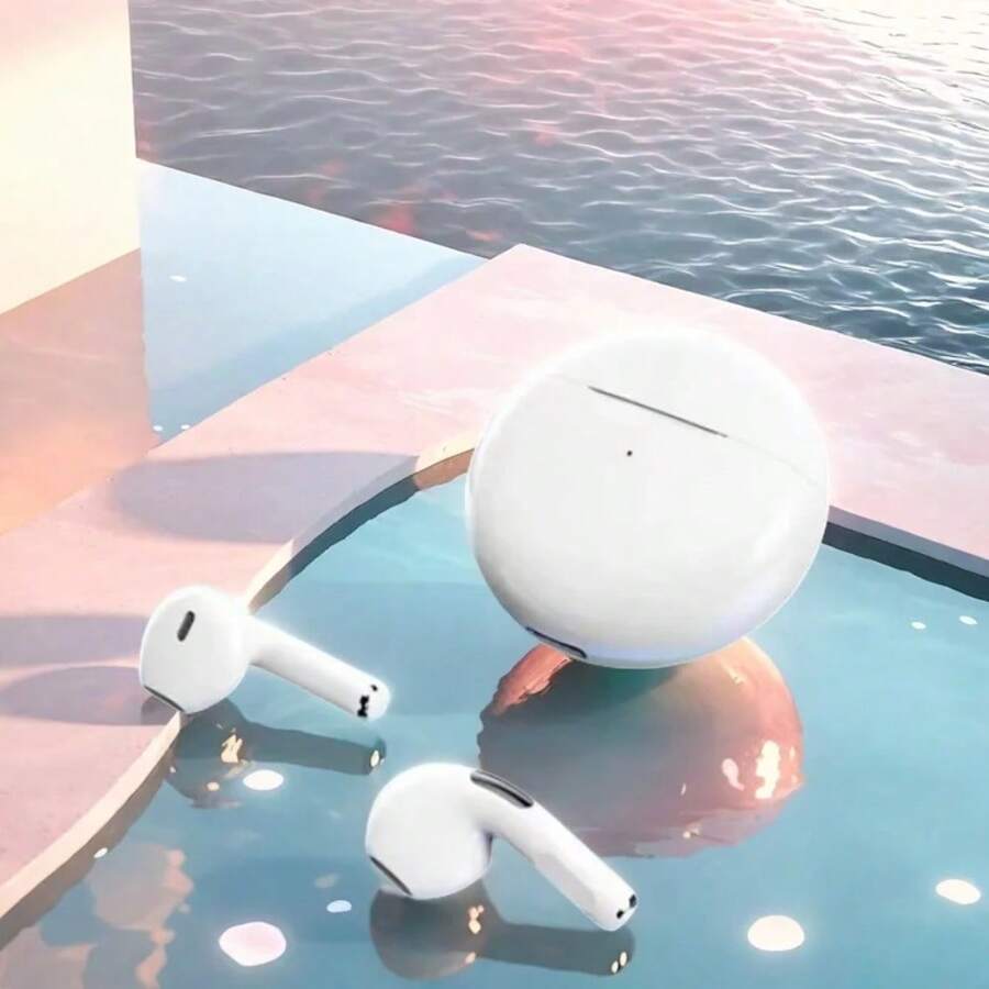 Pro 6 TWS kabelloser Kopfhörer mit Mikrofon Bluetooth Ohrhörer für Sport Kopfhörer Laufen Pro6 Headset kompatibel mit Apple