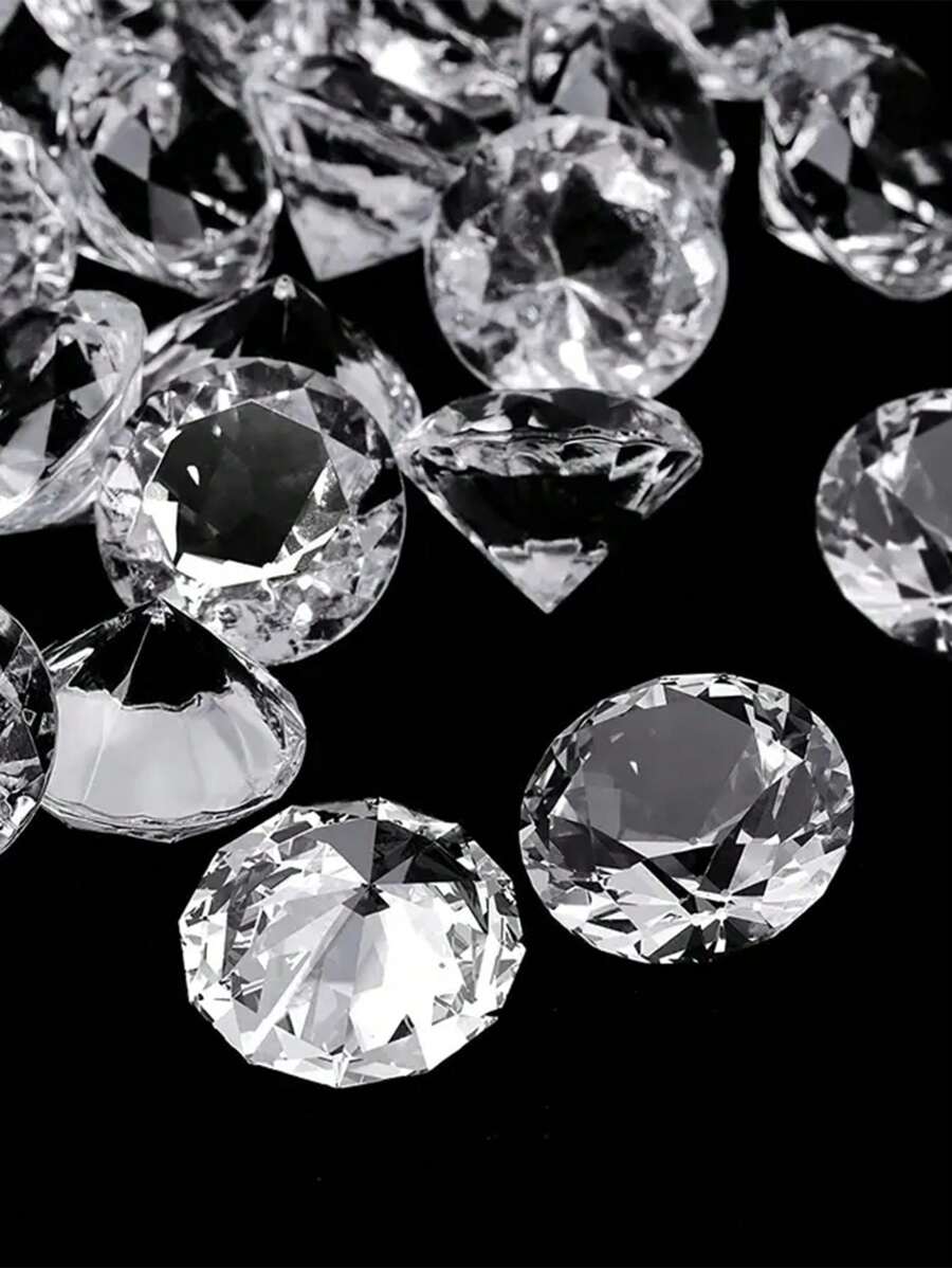 100 Peças Cristais de Diamante Transparentes Acrílicos Pontiagudos para Decoração de Unhas DIY, Materiais de Decoração