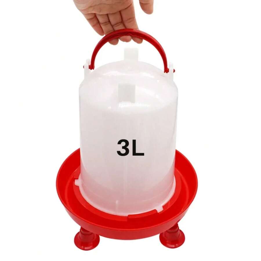1Pc 1.5kg/3L Poultry Automatic Drinker Bucket Chicken Feeder Barrel Water Bucket Quail Drinking Farm Water Supply