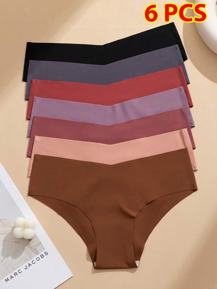 Sensual Star 6 piezas de ropa interior femenina sin costuras, Calzones Dama, Braguitas de Mujer ,braga invisible cómoda y amigable con la piel, sexy tipo hipster para deportes