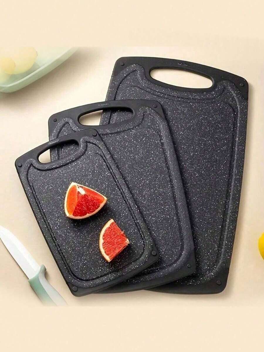 1/3pcs Marble Cutting Board Set Thickened Cutting Board Cutting Meat Board Kitchen Preparation Board Cooked Food/Raw Food Separation Household Fruit Cutting Board Preparation Board Plastic Cutting Board, Kitchen Supplies