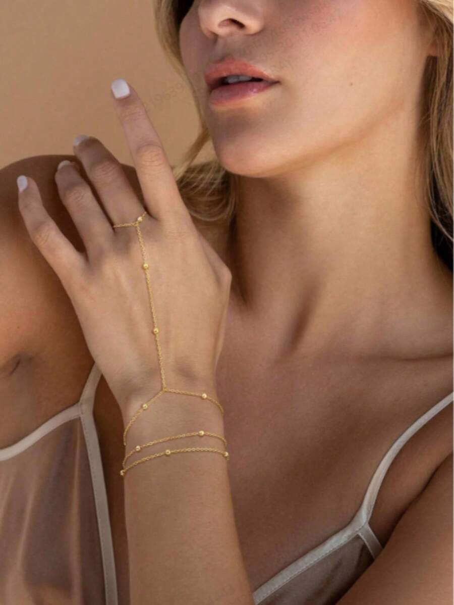 Corrente de Dedo Elegante e Minimalista da Moda Feminina