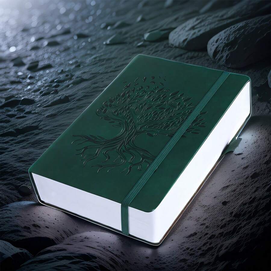 1 Stück A5 Lebensbaum Tagebuch Notizbuch, 366 nummerierte Seiten Journale zum Schreiben, Hardcover Notizbuch für Frauen Männer, 14,6 cm x 21,3 cm, für Arbeit Reise Büro Schule, Schulanfang
