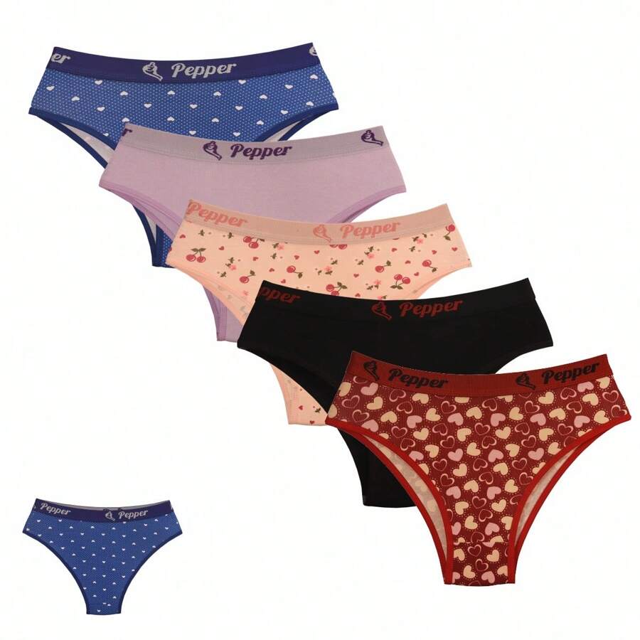 Kit 10 Calcinhas LISAS Adolescente Juvenil Elástico exposto cotton 8% - Pepper Lingerie