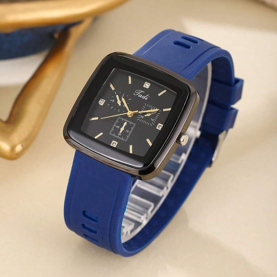 Reloj de pulsera de cuarzo para mujer, con correa de silicona, caja de aleación, marcas mixtas, sencillo y de moda