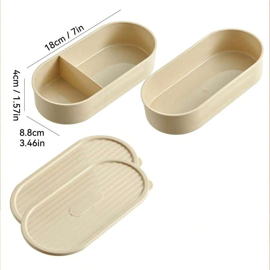 WORTHBUY Portable Lunch Box Student Office Worker Bento Box Salad Fruit Food Contanier With Compartment Keeping Box
