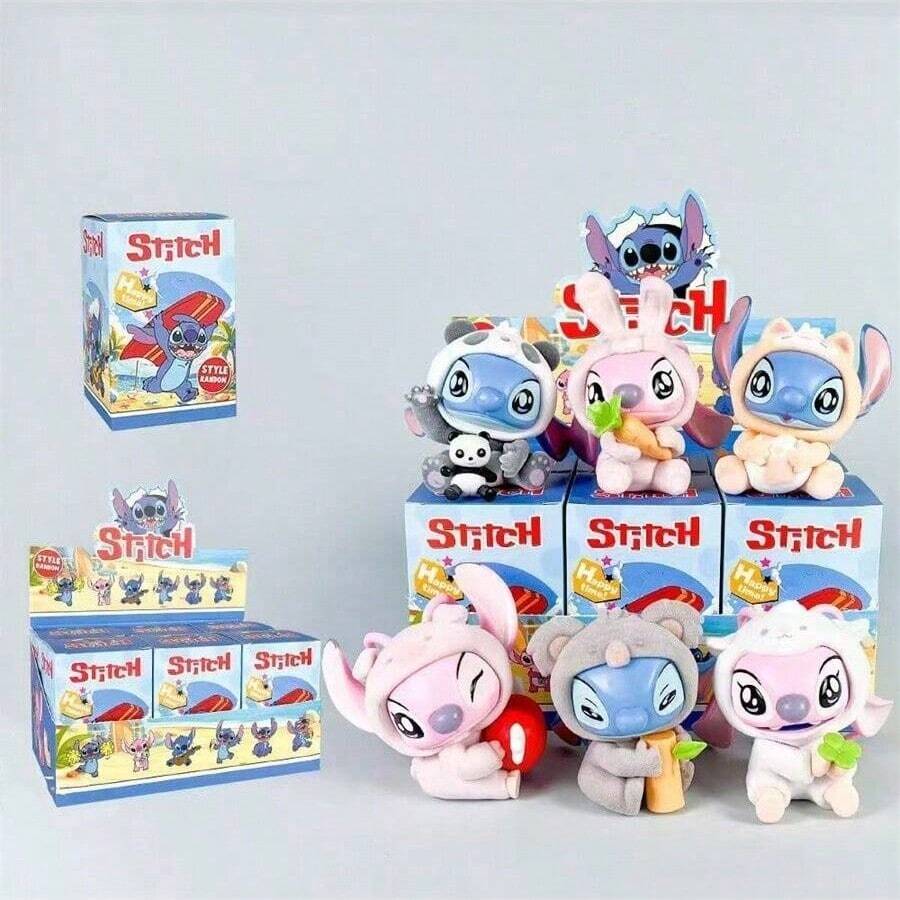 Disney Caja ciega de la serie de fiestas de animales de Disney Lilo y Stitch - Figuras coleccionables de misterio, juguetes exquisitos y regalos decorativos, figuras sorpresa únicas con detalles y accesorios intrincados (estilos aleatorios)