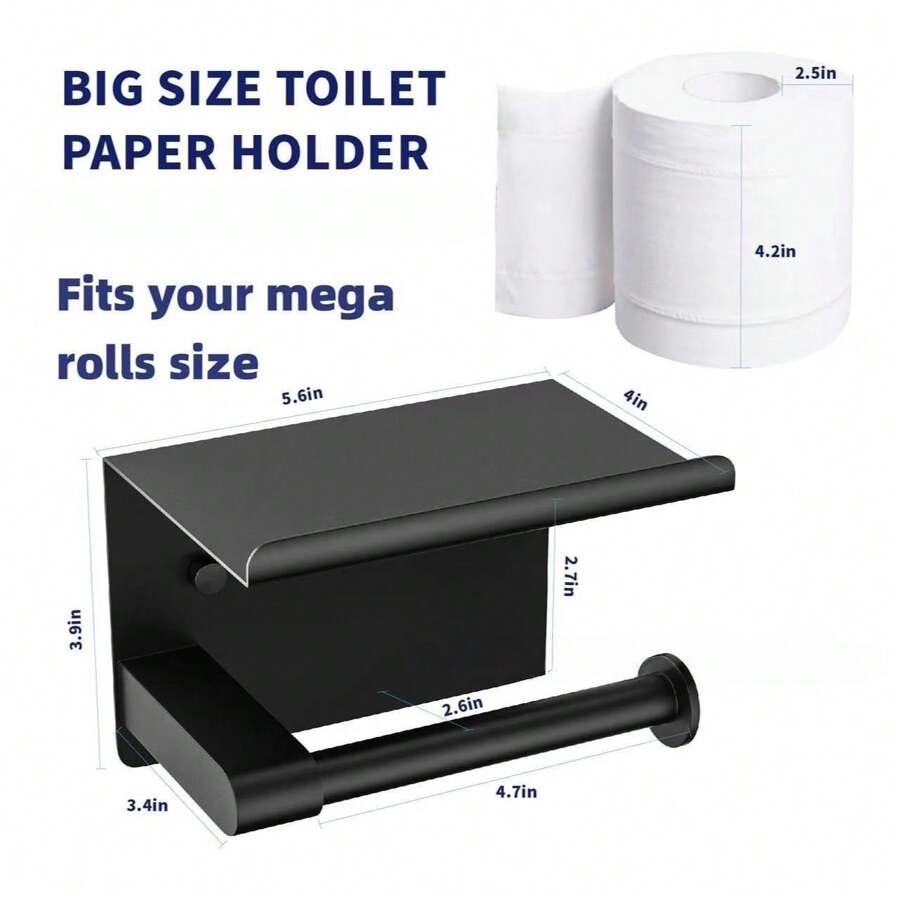1 peça de suporte de papel higiênico de aço inoxidável, suporte para rolo de papel higiênico, caixa de guardanapos de hotel, montagem na parede sem furos, para banheiro de volta às aulas