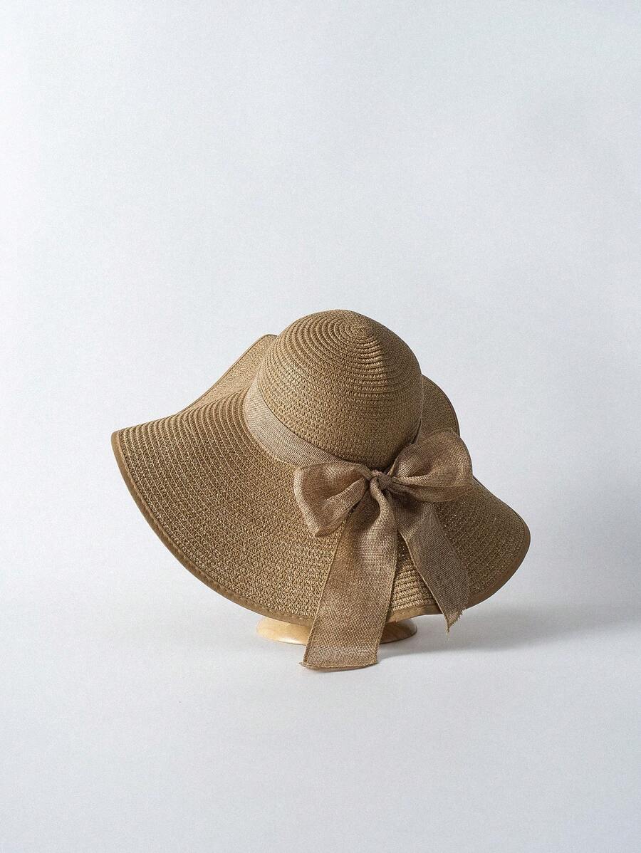 Tropiscape Breitkrempiger Strohhut mit festem Material, Boho Valentine's Day, Valentinstagsurlaubs-Stimmung, Urlaub, Strand