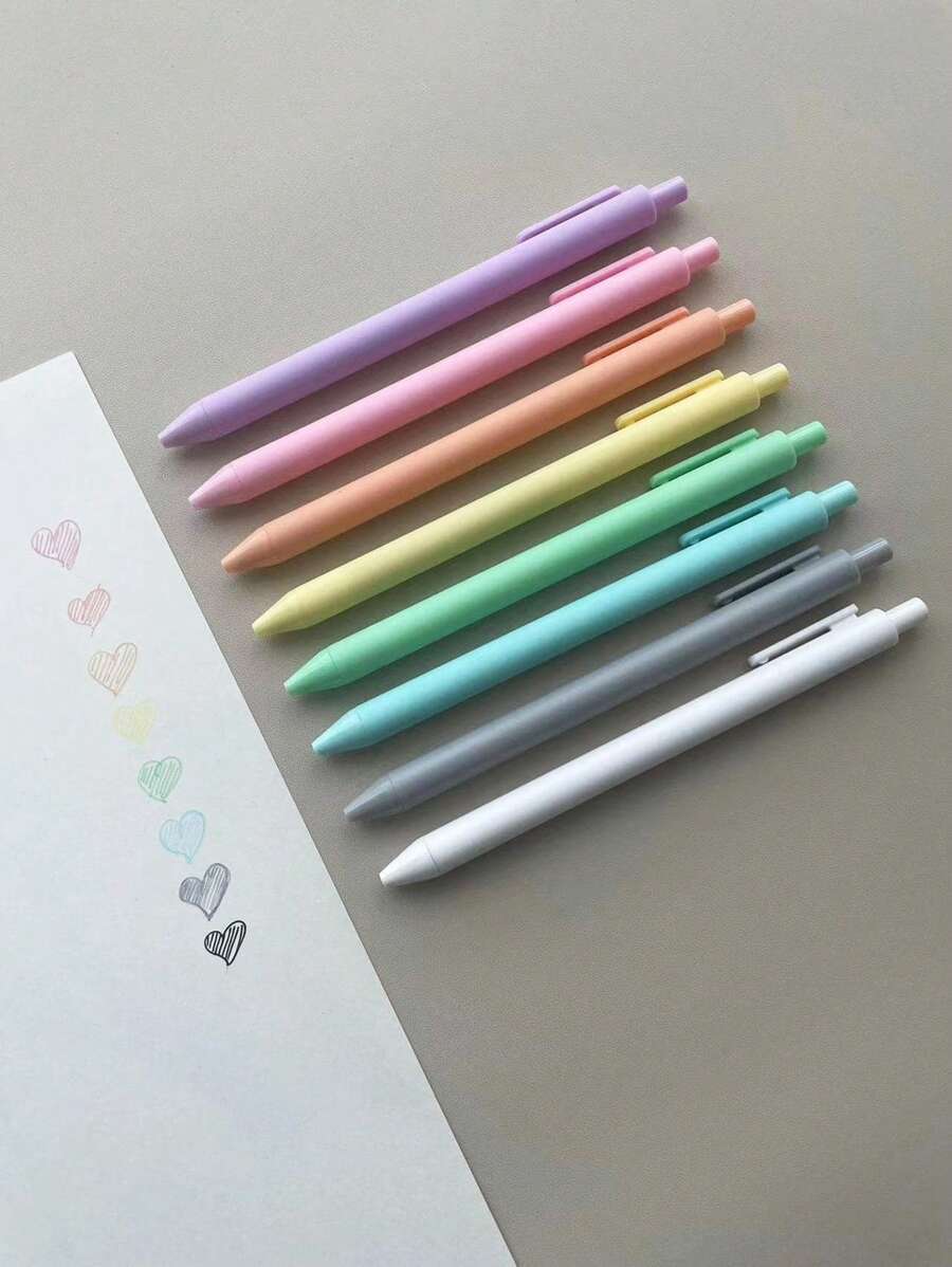 8 Stück pastell-farbige Gelpinsel mit Gummioberfläche und weicher Berührung, Gelstifte für Journaling, Scrapbooking, Schulmaterialien, Schulanfang