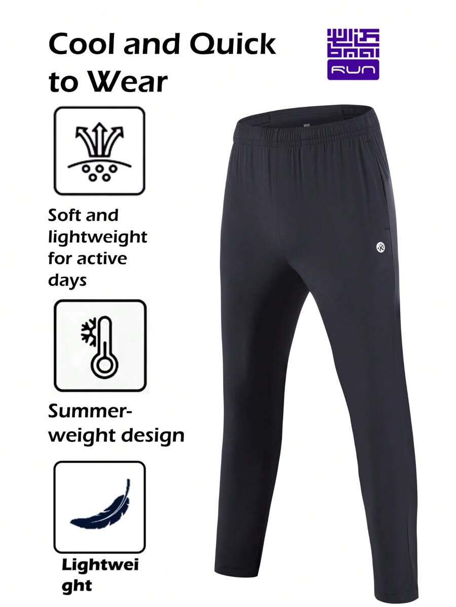 Bmai Pantalones deportivos de corte slim y peso ligero para hombre BMAI - Tela suave para correr, trotar, ciclismo, fitness y uso casual diario