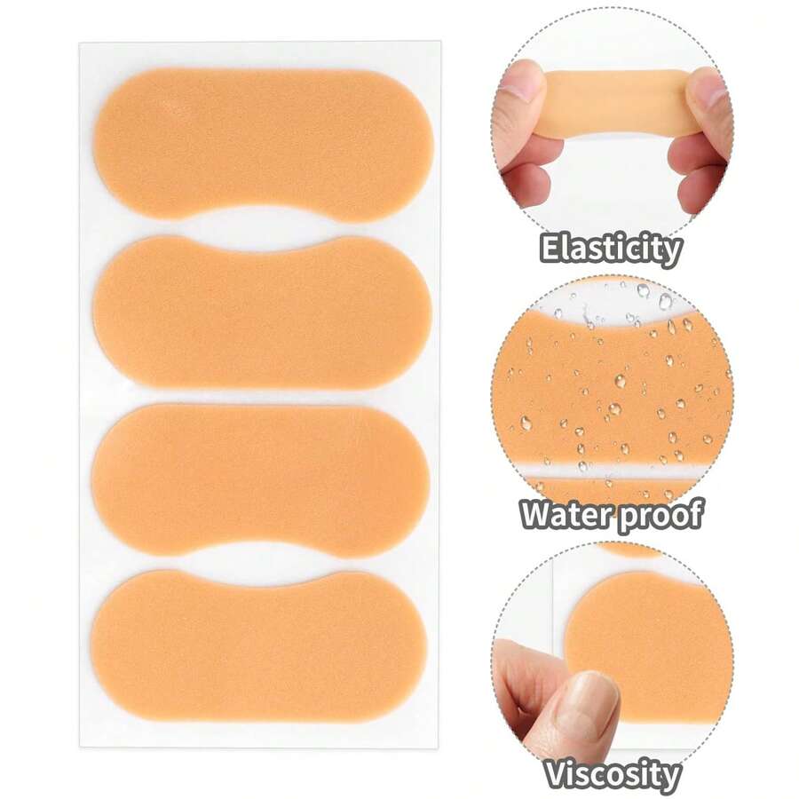 1pc Foam Anti-Friction Heel Pad, Yellow Cushioned Toe Protector For High Heels, Waterproof & Breathable For Sports